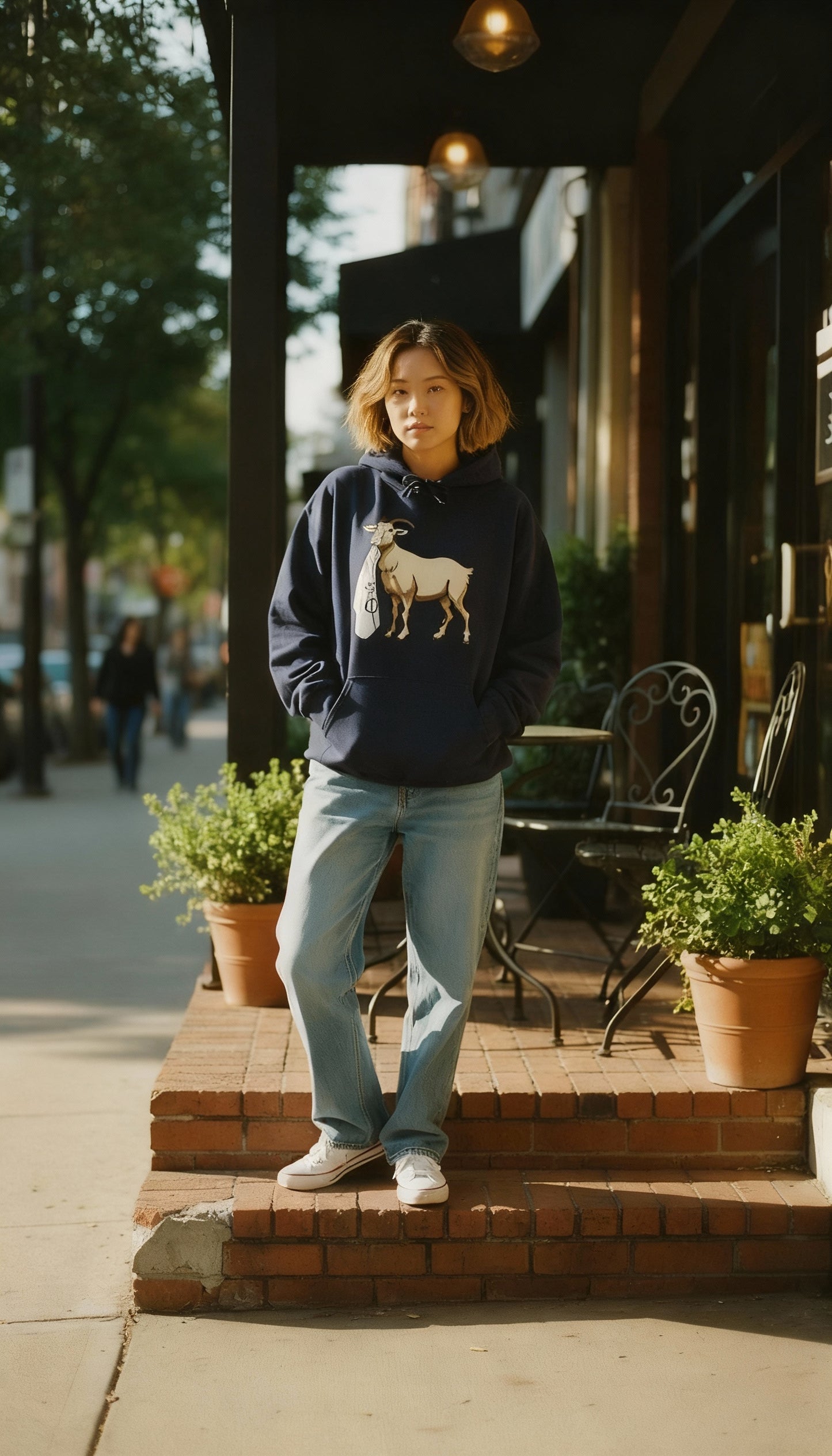 G.O.A.T 6Reigns HOODIE – Logo on Navy