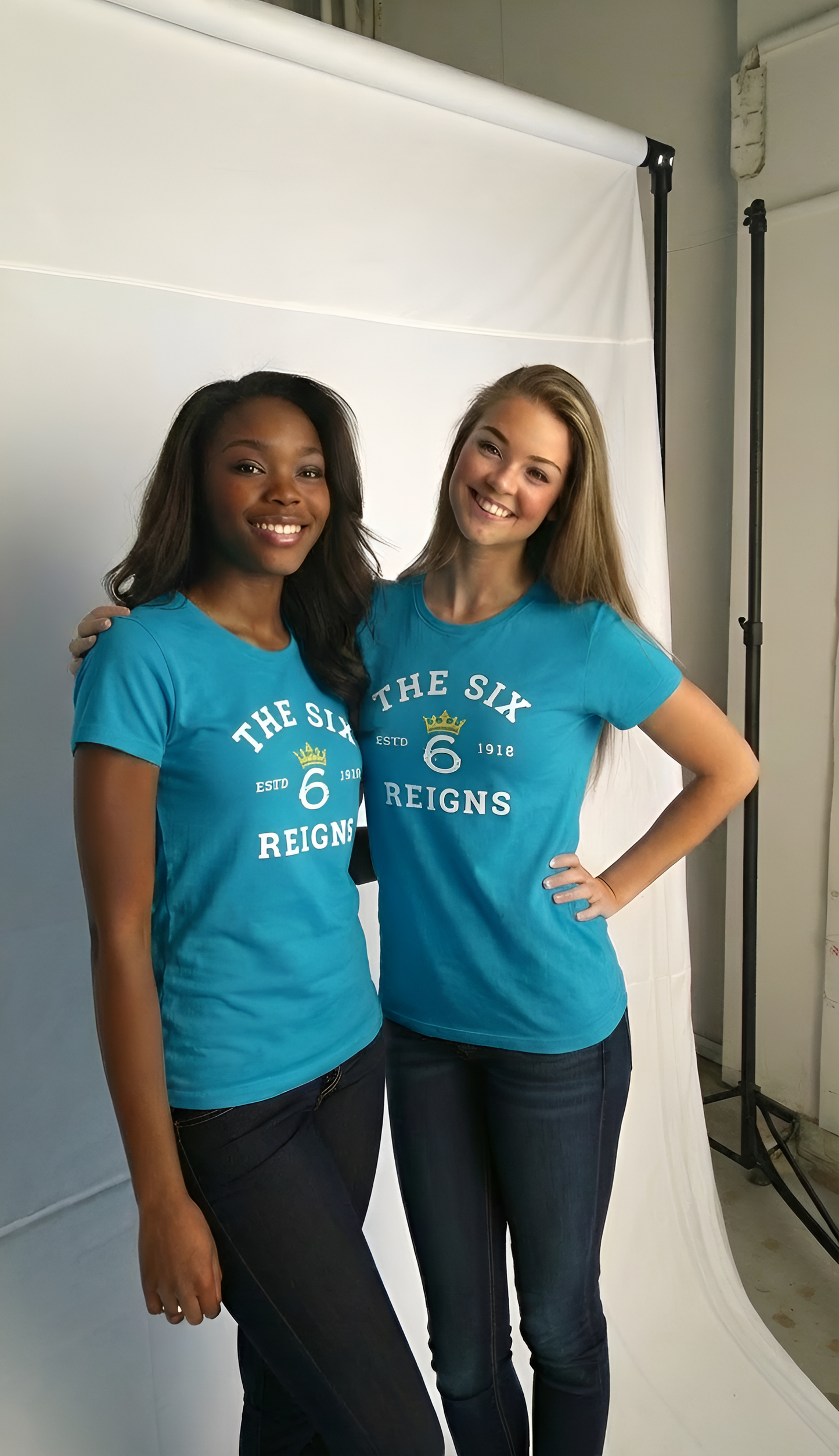 T-Shirt From Time Logo – White on Sapphire Blue