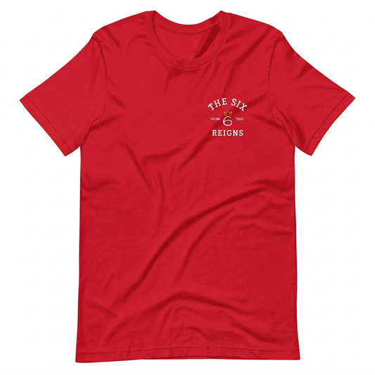 T-Shirt From Time Logo – White on Red - Left chest