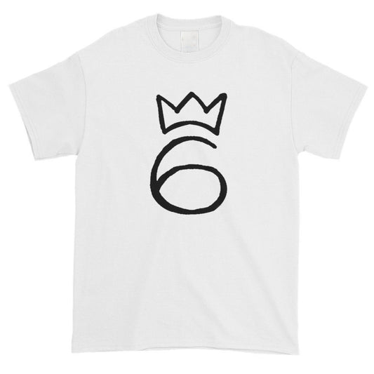 T-Shirt Crown On 6 - Black on White
