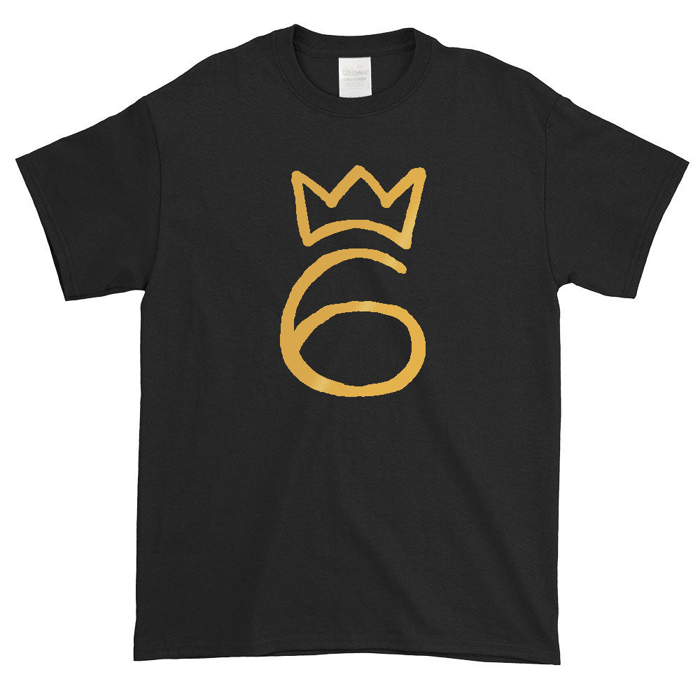 6 Rings Shirts T-Shirt Crown On 6 โ Gold on Black โ 6Reigns