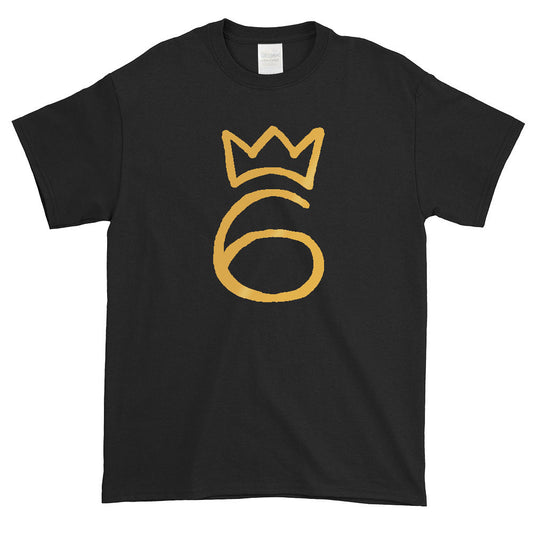 T-Shirt Crown On 6 – Gold on Black