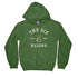 From time Logo HOODIE  White graphic on Irish Green