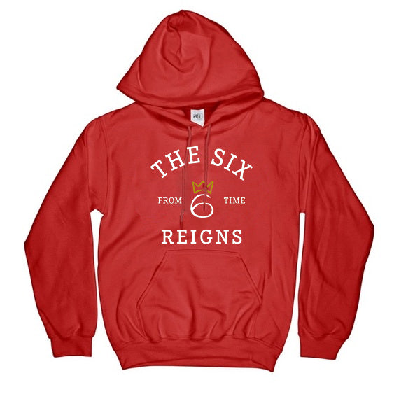 From Time Logo Embroidered Hoodie – White graphic on Red