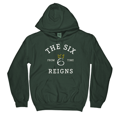 From Time Logo Embroidered Hoodie – White graphic on Forest Green