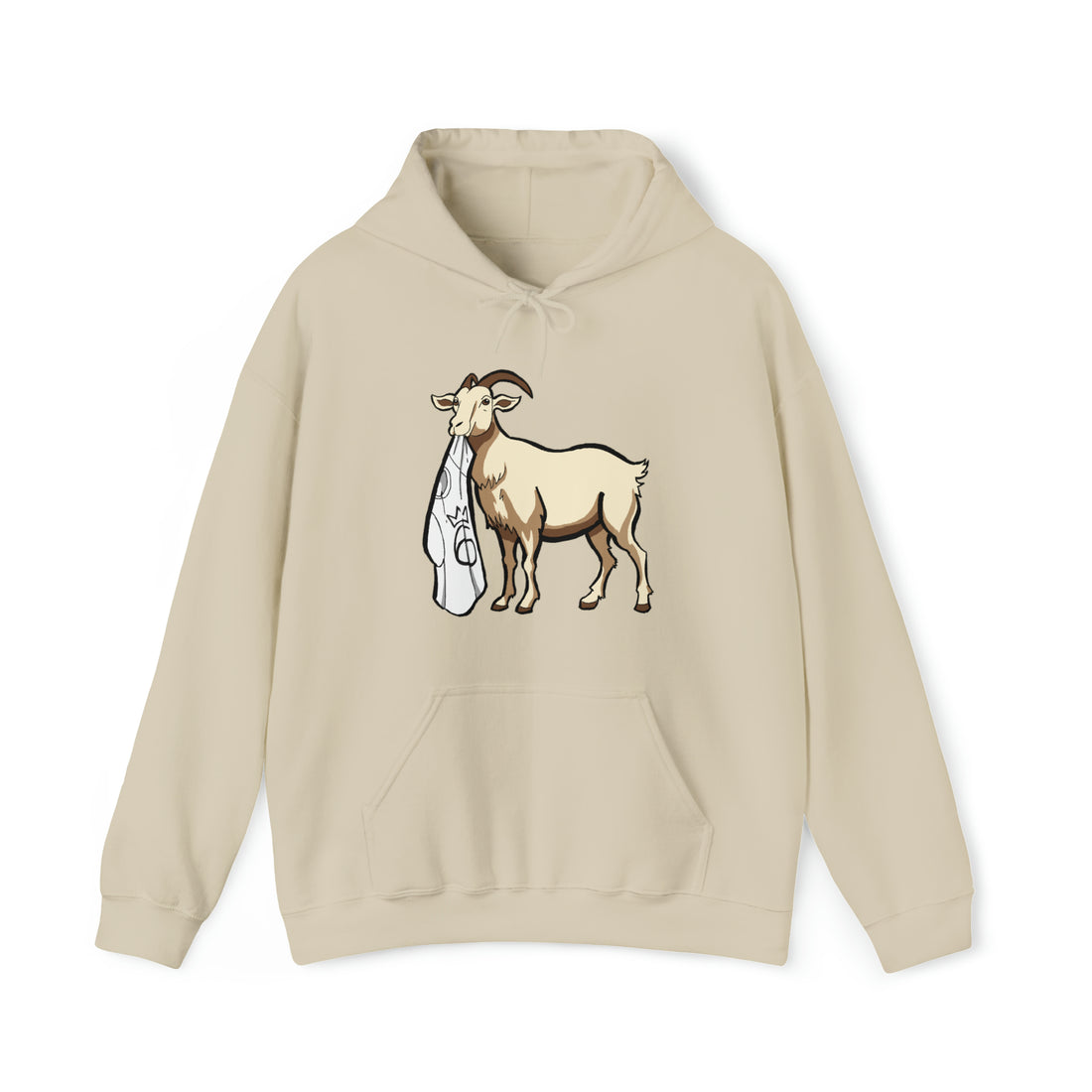 G.O.A.T 6Reigns Embroidered Hoodie – Logo on Cream