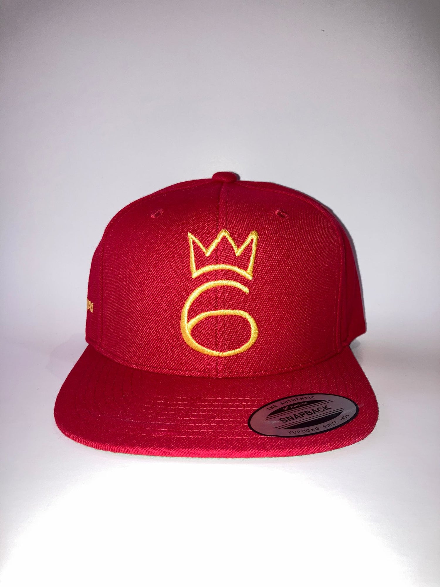 Premium Flat Bill Snapback - Classic Six Cap  –  Gold on Fire
