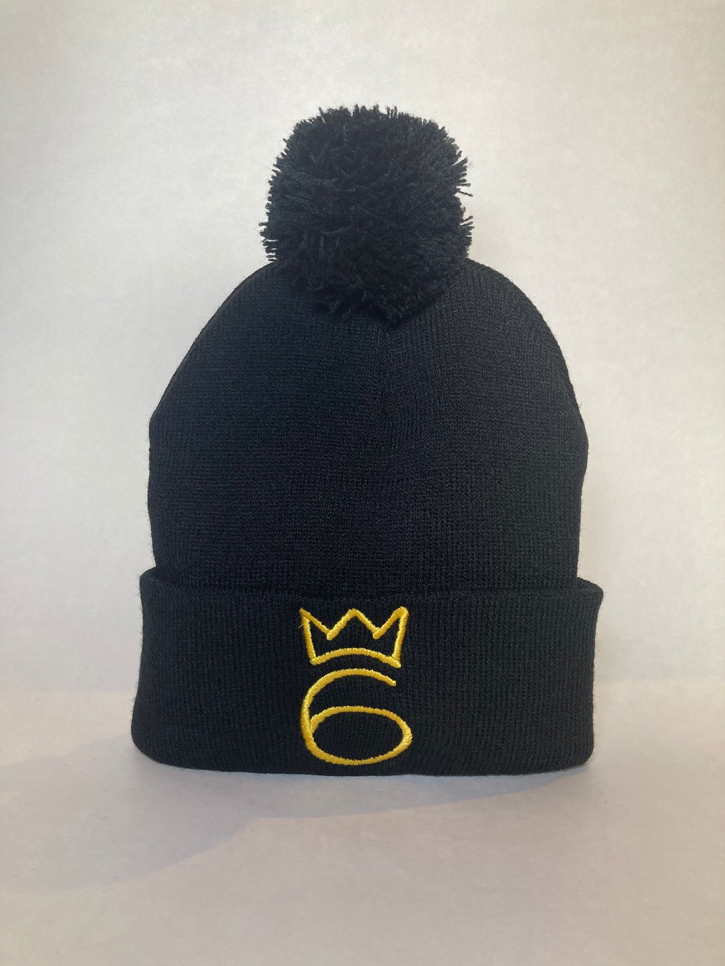 Classic Six Pom-Pom - Gold on Black