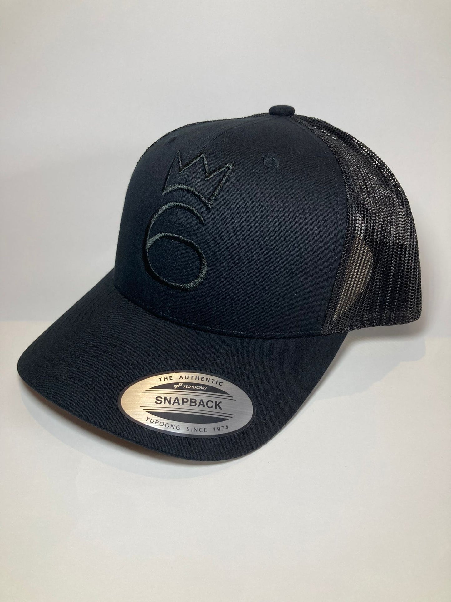 Classic Six Lightweight Twill Cap – Black on Black [Grey - 6Reigns stitch]