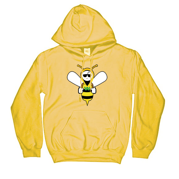 Yellow Wannabee Embroidered Hoodie – Full Sized Bee Logo