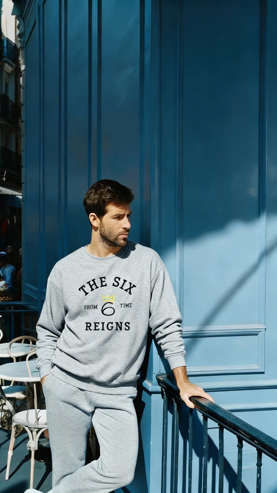 From time Logo HOODIE – Black graphic on Heather Grey