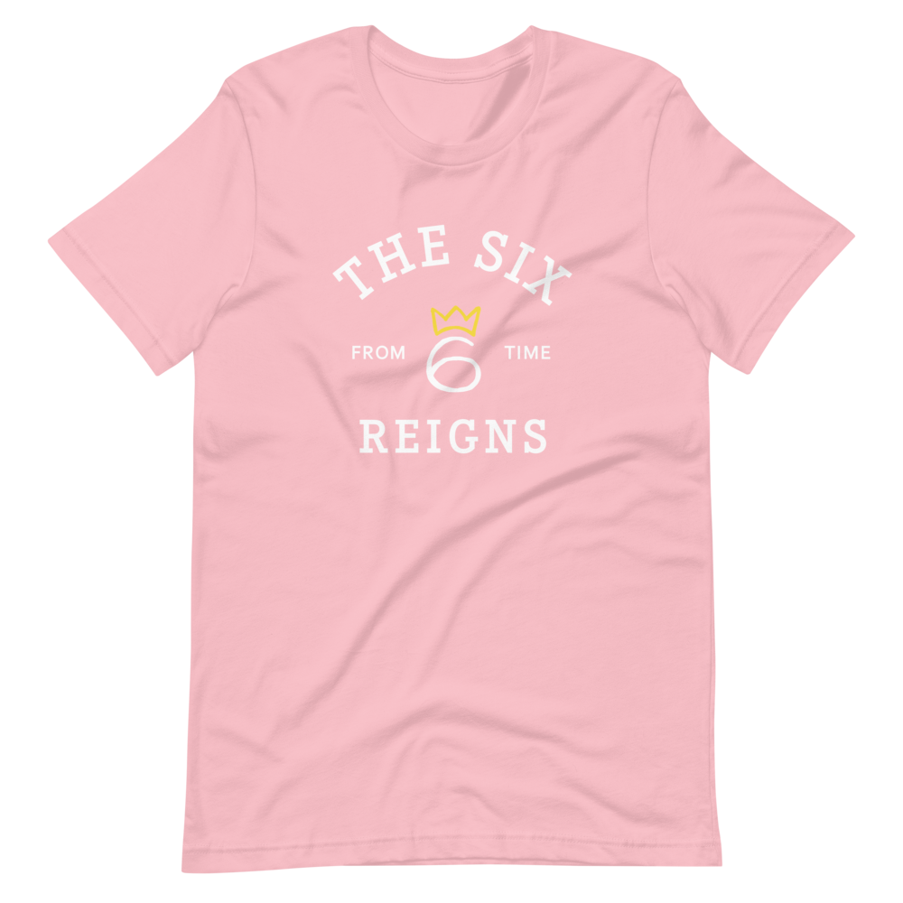 T-Shirt From Time Logo – White on Blush Pink