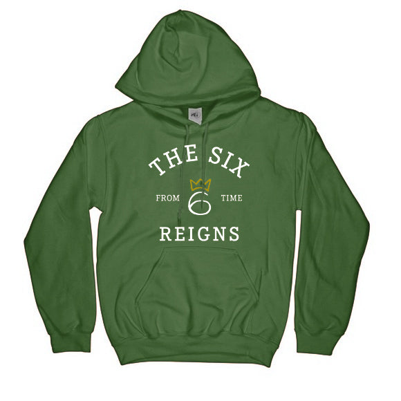 From time Logo HOODIE – White graphic on Forest Green