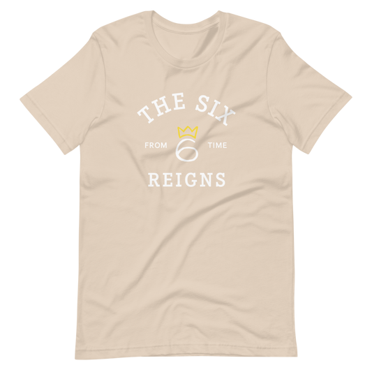 T-Shirt From Time Logo – White on Tan