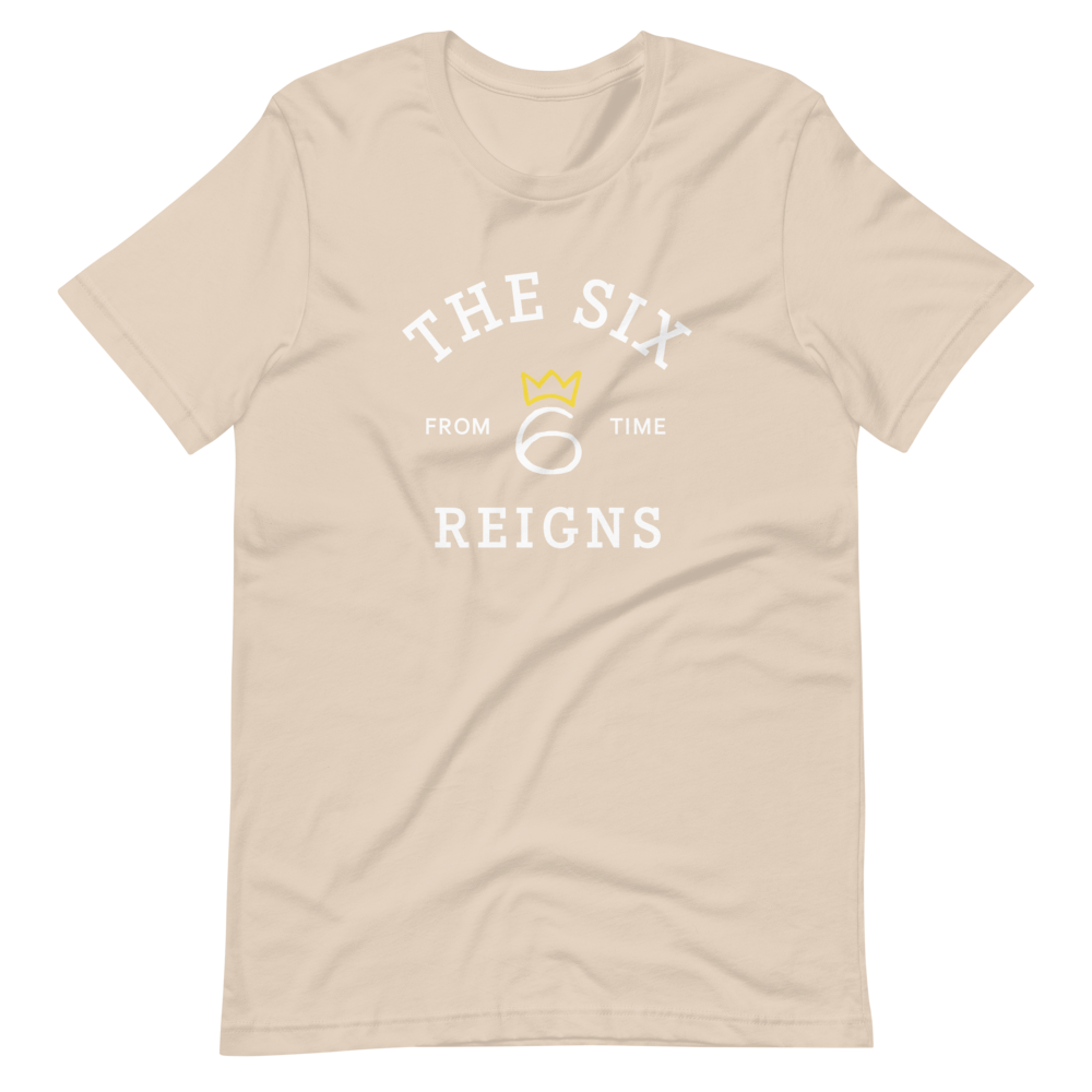 T-Shirt From Time Logo – White on Tan