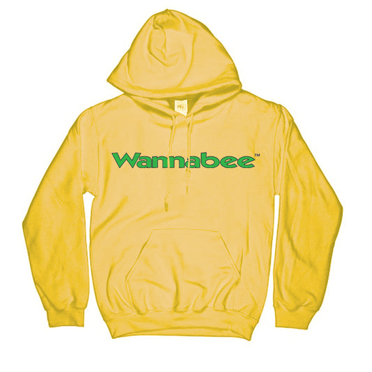 Yellow Wannabee Hoodie – Green Text